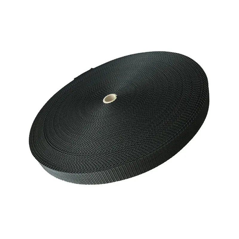 Sort 25 mm tung webbing